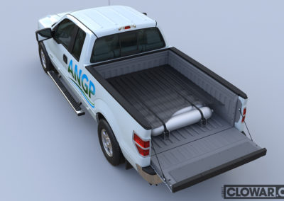 Alternate fuel layout for truck.